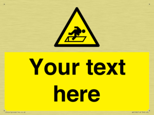 Custom Warning Hatch Sign